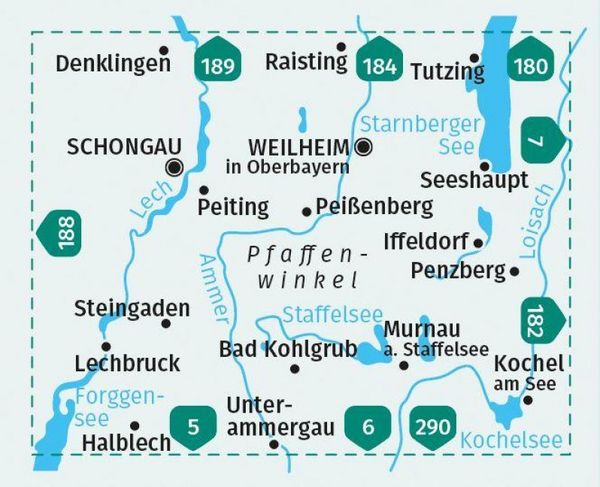 Produktbild: KOMPASS Wanderkarte 179 Pfaffenwinkel, Schongau, Weilheim i. OB 1:50.000