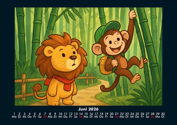 Produktbild: Buschi & Milo - Reise durch Japan 2026 Fotokalender DIN A4