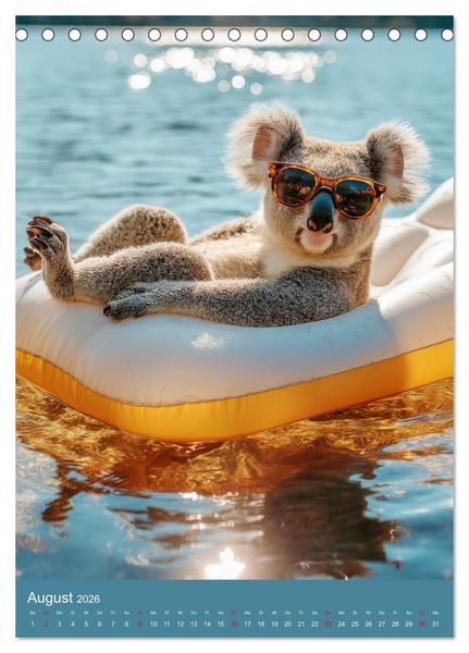 Produktbild: Workaholic - Mach mal Pause und chill wie ein Koala (Tischkalender 2026 DIN A5 hoch), CALVENDO Monatskalender