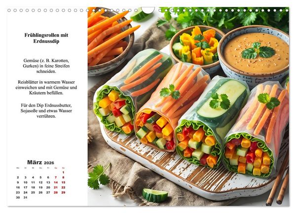 Produktbild: Green Delights - Ein Jahr voller veganer Gen&uuml;sse (Wandkalender 2026 DIN A3 quer), CALVENDO Monatskalender
