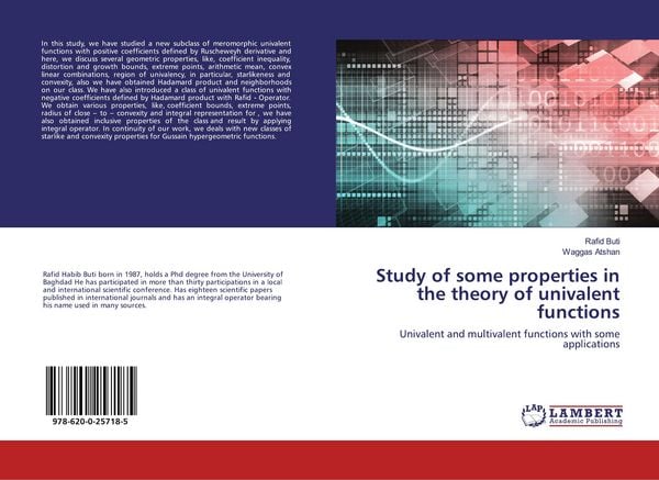 Produktbild: Study of some properties in the theory of univalent functions