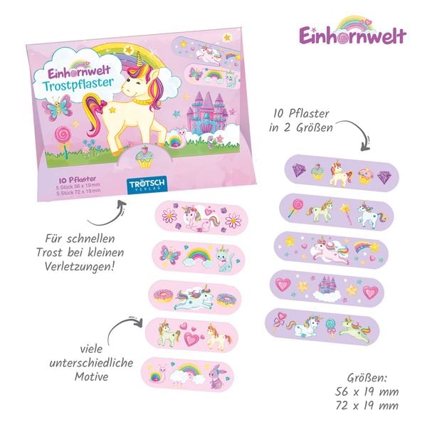 Produktbild: Tr&ouml;tsch Einhornwelt Pflasterset Trostpflaster