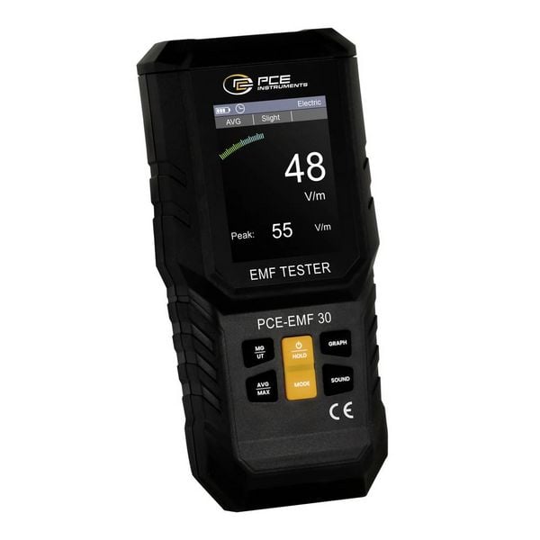 Produktbild: PCE Instruments EMF-Tester PCE-EMF 30 Magnetfeld bis 999,9 mG |Gro&szlig;e Bandbreite |1 MHz &hellip; 10GHz |5 Hz &hellip; 3500 MHz