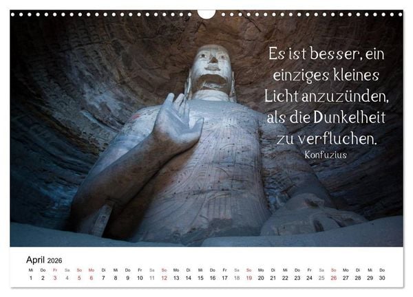 Produktbild: Reisefreu(n)de: Leben in Harmonie - buddhistische Zitate (Wandkalender 2026 DIN A3 quer), CALVENDO Monatskalender