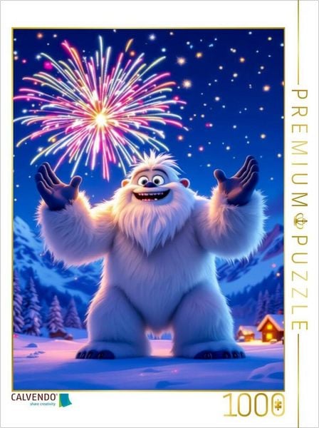 Produktbild: CALVENDO Puzzle Feuerwerk &uuml;ber dem Yeti-Dorf | 1000 Teile Lege-Gr&ouml;&szlig;e 64x48cm Foto-Puzzle f&uuml;r gl&uuml;ckliche Stunden
