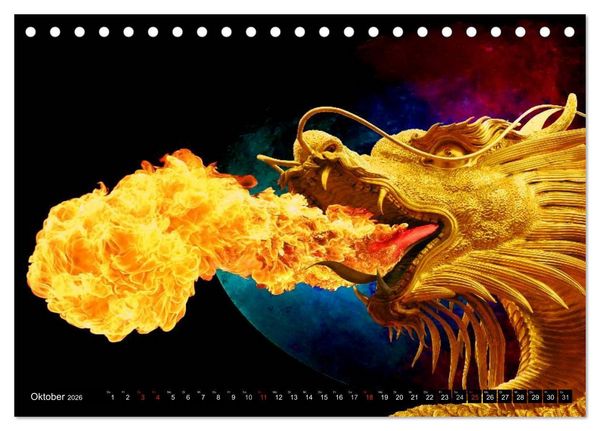 Produktbild: Feuer &bull; W&auml;rme, Licht & Gefahr (Tischkalender 2026 DIN A5 quer), CALVENDO Monatskalender