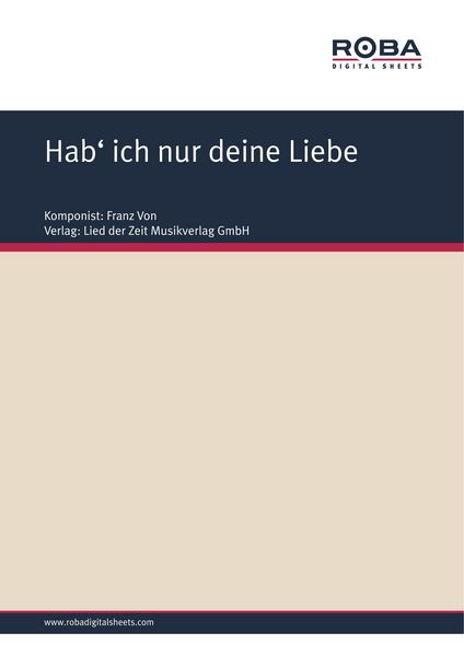 Produktbild: Hab' ich nur deine Liebe