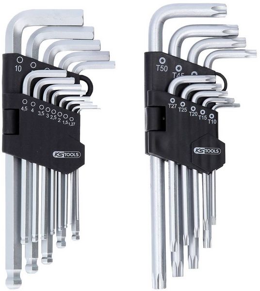 Produktbild: KS Tools TX Winkelschraubendreher-Set 1.27 mm, 1.5 mm, 2 mm, 2.5 mm, 3 mm, 3.5 mm, 4 mm, 4.5 mm, 5 mm, 6 mm, 7 mm, 8 mm, 10mm