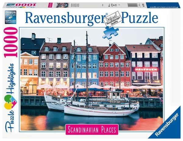 Puzzle Ravensburger Kopenhagen, Dänemark Scandinavian Places 1000 Teile