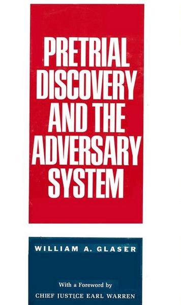 Produktbild: Pretrial Discovery and the Adversary System
