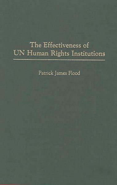 Produktbild: The Effectiveness of UN Human Rights Institutions