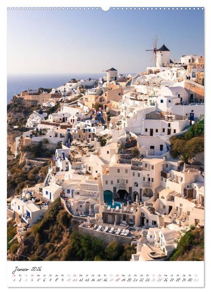 Produktbild: Insel des Lichts - Santorini (Wandkalender 2026 DIN A2 hoch), CALVENDO Monatskalender