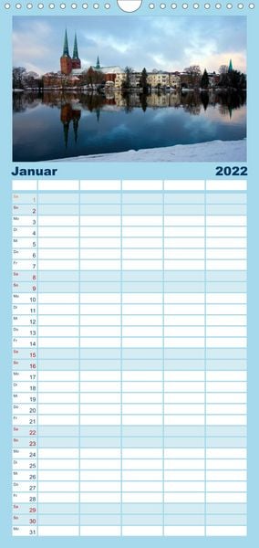 Produktbild: Familienplaner Ansichten der L&uuml;becker Altstadtinsel (Wandkalender 2022 , 21 cm x 45 cm, hoch)