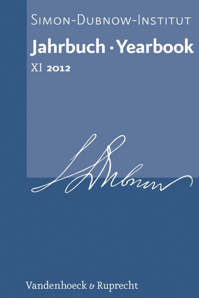 Produktbild: Jahrbuch des Simon-Dubnow-Instituts / Simon Dubnow Institute Yearbook XI (2012)