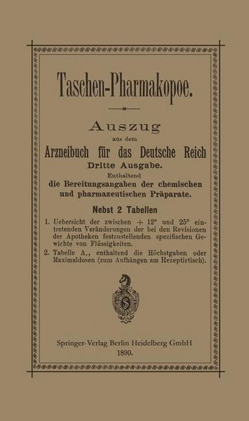 Produktbild: Taschen-Pharmakopoe