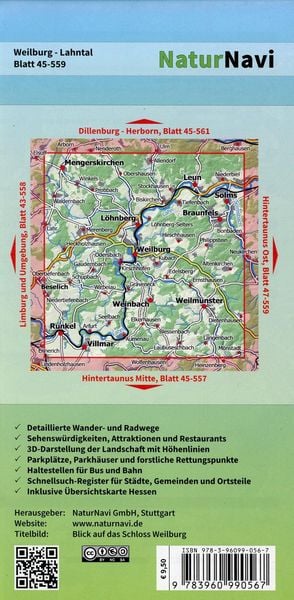 Produktbild: Weilburg - Lahntal 1 : 25 000, Blatt 45-559