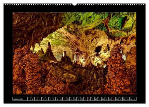 Produktbild: H&ouml;hlen, Stalaktiten und Stalagmiten (Wandkalender 2026 DIN A2 quer), CALVENDO Monatskalender