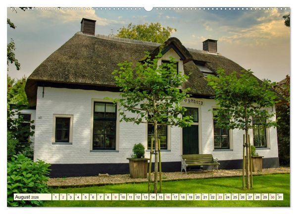 Produktbild: Idyllische Reetdachh&auml;user (hochwertiger Premium Wandkalender 2026 DIN A2 quer), Kunstdruck in Hochglanz