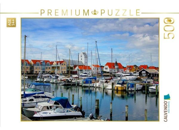 CALVENDO Puzzle Im Hafen von Saeby | 500 Teile Lege-Größe 48 × 36 cm Foto-Puzzle für Erwachsene