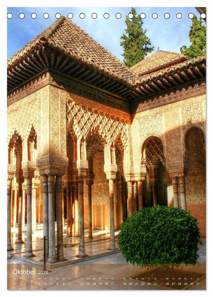 Produktbild: Die Alhambra (Tischkalender 2026 DIN A5 hoch), CALVENDO Monatskalender
