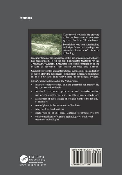 Produktbild: Constructed Wetlands for the Treatment of Landfill Leachates