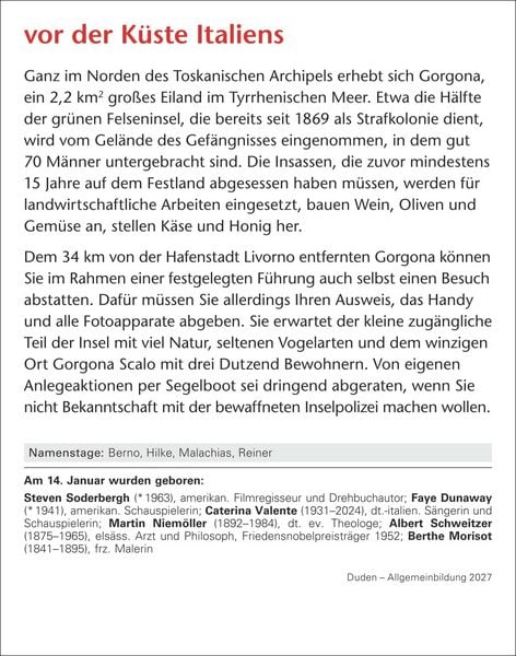 Produktbild: Duden Allgemeinbildung Tagesabrei&szlig;kalender 2027 - Wissen und Quizzen
