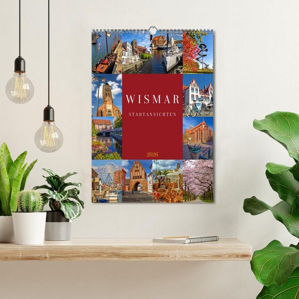 Produktbild: Wismar Stadtansichten (Wandkalender 2026 DIN A3 hoch), CALVENDO Monatskalender