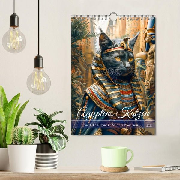 Produktbild: &Auml;gyptens Katzen - G&ouml;ttliche Eleganz im Stile der Pharaonen (Wandkalender 2026 DIN A4 hoch), CALVENDO Monatskalender