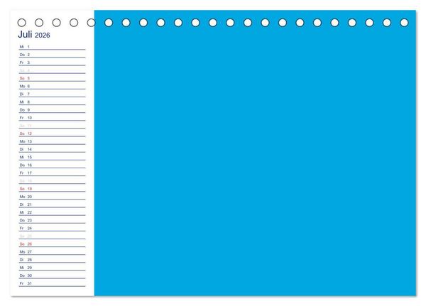 Produktbild: Farbiger Bastelkalender (Tischkalender 2026 DIN A5 quer), CALVENDO Monatskalender