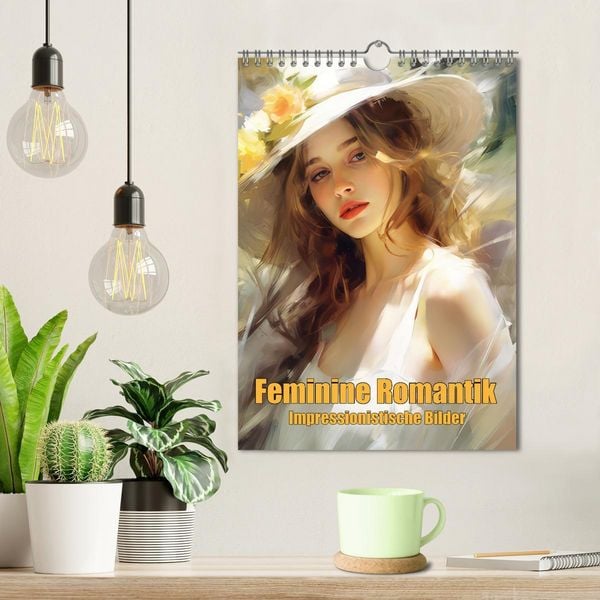Produktbild: Feminine Romantik &ndash; Impressionistische Bilder (Wandkalender 2026 DIN A4 hoch), CALVENDO Monatskalender