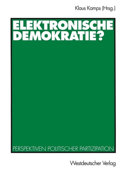 Produktbild: Elektronische Demokratie?
