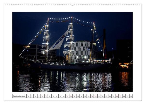 Produktbild: Windjammer - Bremerhaven (Wandkalender 2026 DIN A2 quer), CALVENDO Monatskalender