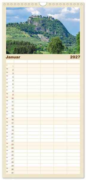 Produktbild: Familienplaner 2027 - HEGAUBERGE mit 5 Spalten (Wandkalender, 21 x 45 cm) CALVENDO