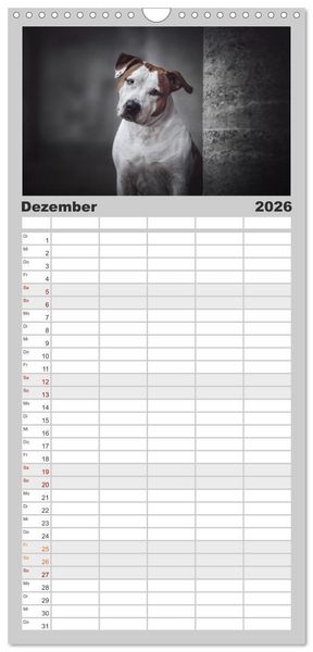 Produktbild: Familienplaner 2026 - Listenhunde - mehr als nur eine Kategorie mit 5 Spalten (Wandkalender, 21 x 45 cm) CALVENDO