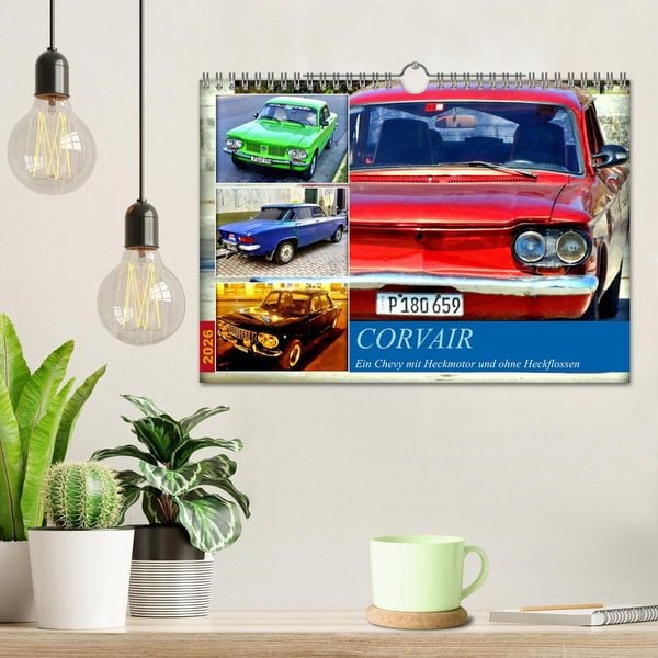 Produktbild: CORVAIR - Ein Chevy mit Heckmotor und ohne Heckflossen (Wandkalender 2026 DIN A4 quer), CALVENDO Monatskalender