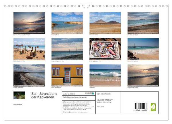 Produktbild: Sal - Strandperle der Kapverden (Wandkalender 2026 DIN A3 quer), CALVENDO Monatskalender