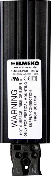 Produktbild: Elmeko SM 30 Schaltschrankheizung 12 - 24V DC/AC 30W (L x B x H) 120 x 30 x 60mm 1St.