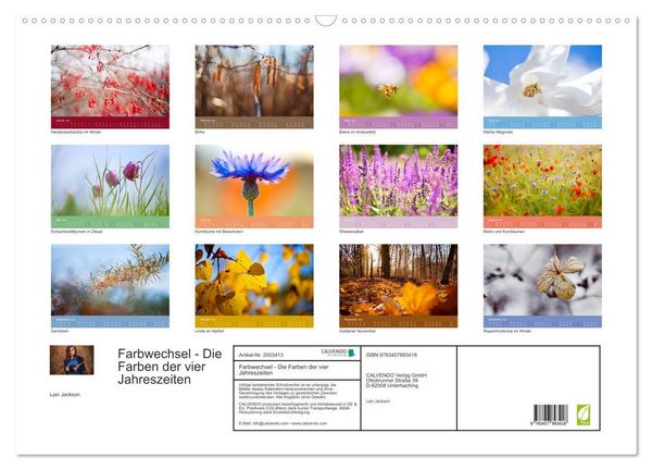 Produktbild: Farbwechsel - Die Farben der vier Jahreszeiten (Wandkalender 2026 DIN A2 quer), CALVENDO Monatskalender