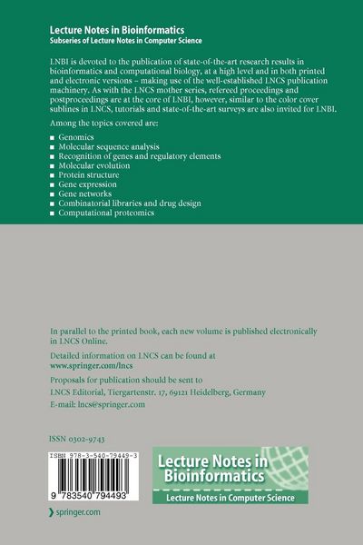 Produktbild: Bioinformatics Research and Applications