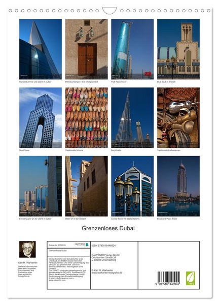 Produktbild: Grenzenloses Dubai (Wandkalender 2026 DIN A3 hoch), CALVENDO Monatskalender