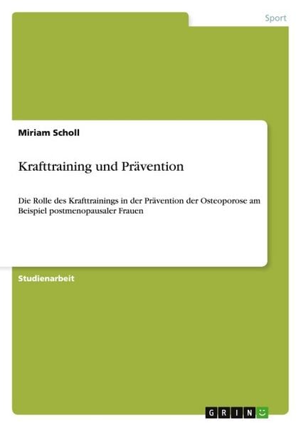 Produktbild: Krafttraining und Pr&auml;vention