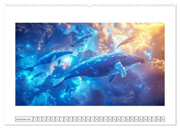 Produktbild: Tiere im Weltraum (hochwertiger Premium Wandkalender 2026 DIN A2 quer), Kunstdruck in Hochglanz