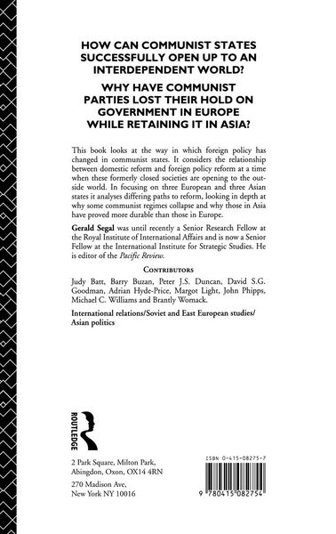 Produktbild: Openness and Foreign Policy Reform in Communist States