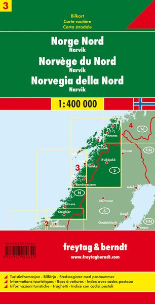 Produktbild: Norwegen Nord - Narvik, Autokarte 1:400.000