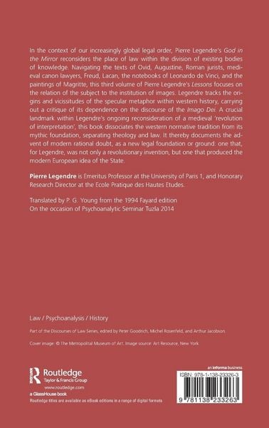 Produktbild: Pierre Legendre Lessons III God in the Mirror