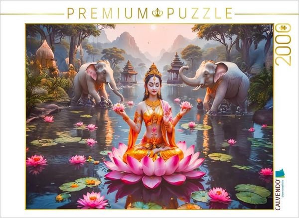 Produktbild: CALVENDO Puzzle Lakshmi, G&ouml;ttin des Reichtums | 2000 Teile Lege-Gr&ouml;&szlig;e 90x67cm Foto-Puzzle f&uuml;r gl&uuml;ckliche Stunden