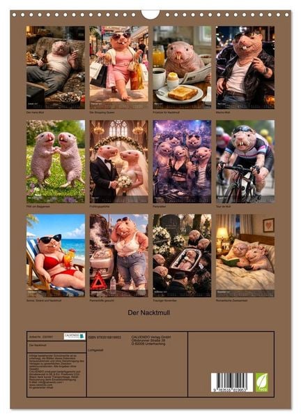 Produktbild: Der Nacktmull (Wandkalender 2027 DIN A3 hoch), CALVENDO Monatskalender