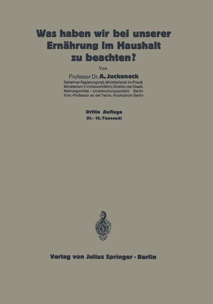 Produktbild: Was haben wir bei unserer Ern&auml;hrung im Haushalt zu beachten?