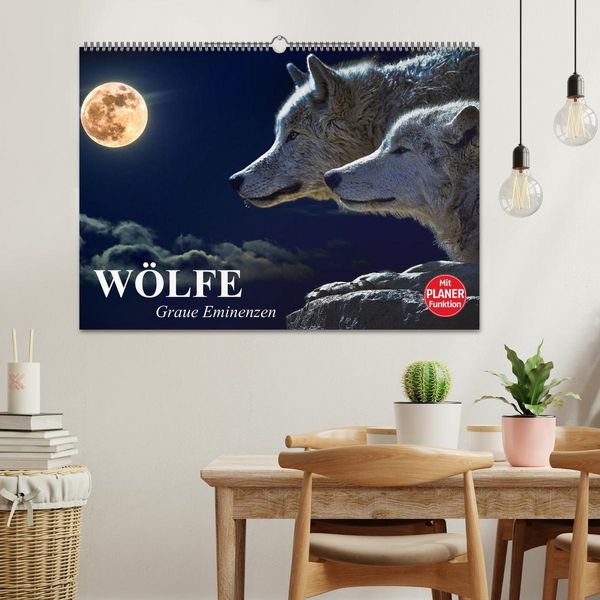 Produktbild: W&ouml;lfe. Graue Eminenzen (Wandkalender 2026 DIN A2 quer), CALVENDO Monatskalender