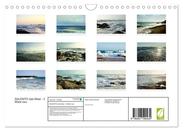 Produktbild: SALENTO das Meer - il Mare neu (Wandkalender 2026 DIN A4 quer), CALVENDO Monatskalender